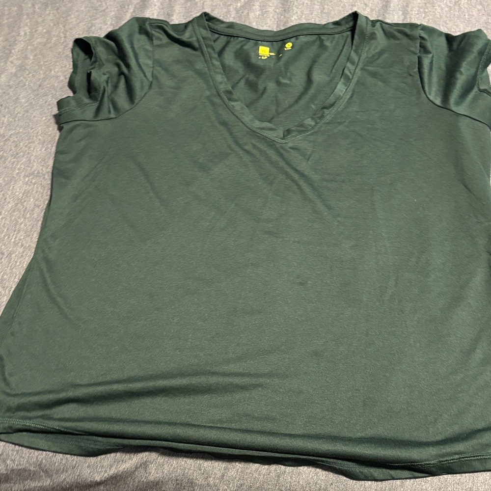 Dark Green V-Neck T-Shirt